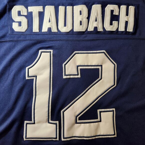 Roger Staubach Cowboys Mitchell & Ness Throwback Authentics Jersey Size 60 Blue - Picture 4 of 9